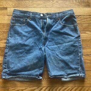 Levi's Blue Jean Shorts Raw Hem Casual